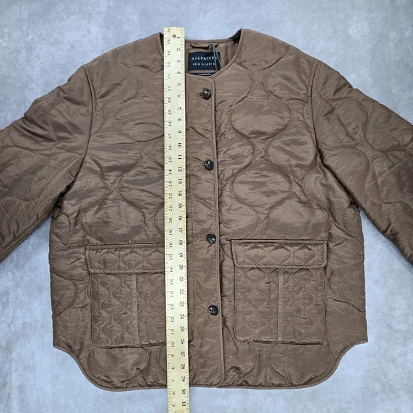 All Saints NWT Foxi Liner Jacket In Chocolate